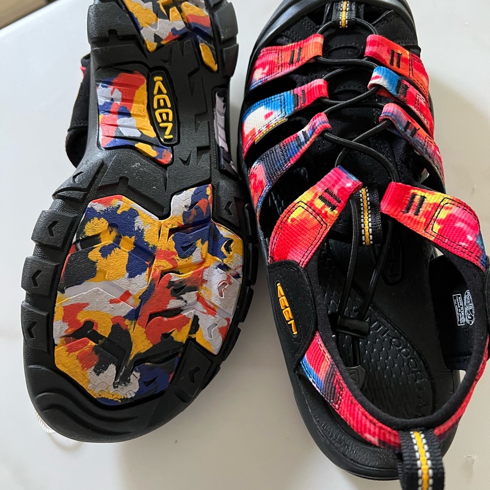 NWOT Keen sandals.  Bright and colorful.  Will coordinate with lots of clothing